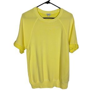 Splendid Yellow Short Sleeve Sweater Women's Small